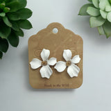 Delicate Dogwood Flower Earrings | Floral Jewelry