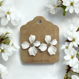 Delicate Dogwood Flower Earrings | Floral Jewelry