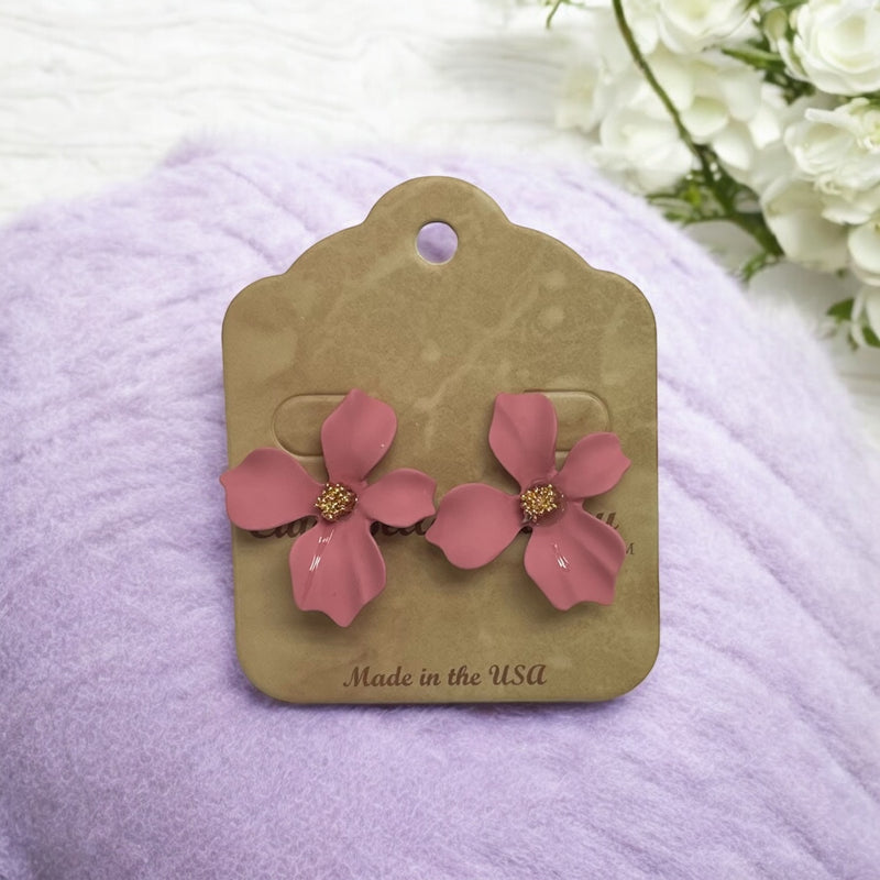 Delicate Dogwood Flower Earrings | Floral Jewelry