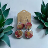 Resin Vinyl Double Drop Earrings - Unique & Playful | Trendy Statement Earrings