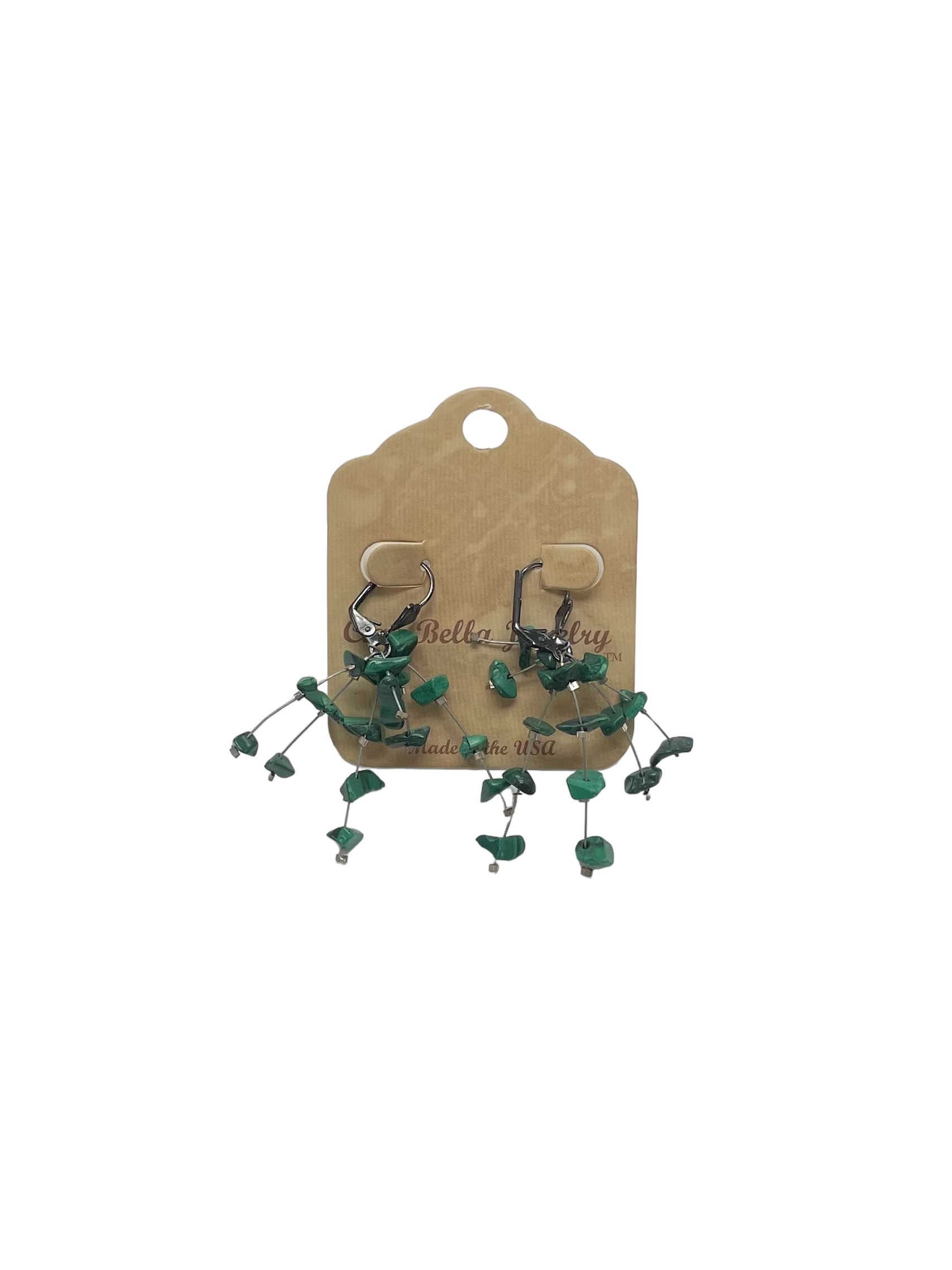 Malachite Firework Leverback Earrings | Unique and Dazzling