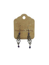 Filigree Dangle Earrings | Gemstone & Crystal Earrings | Stainless Steel | Unique Jewelry