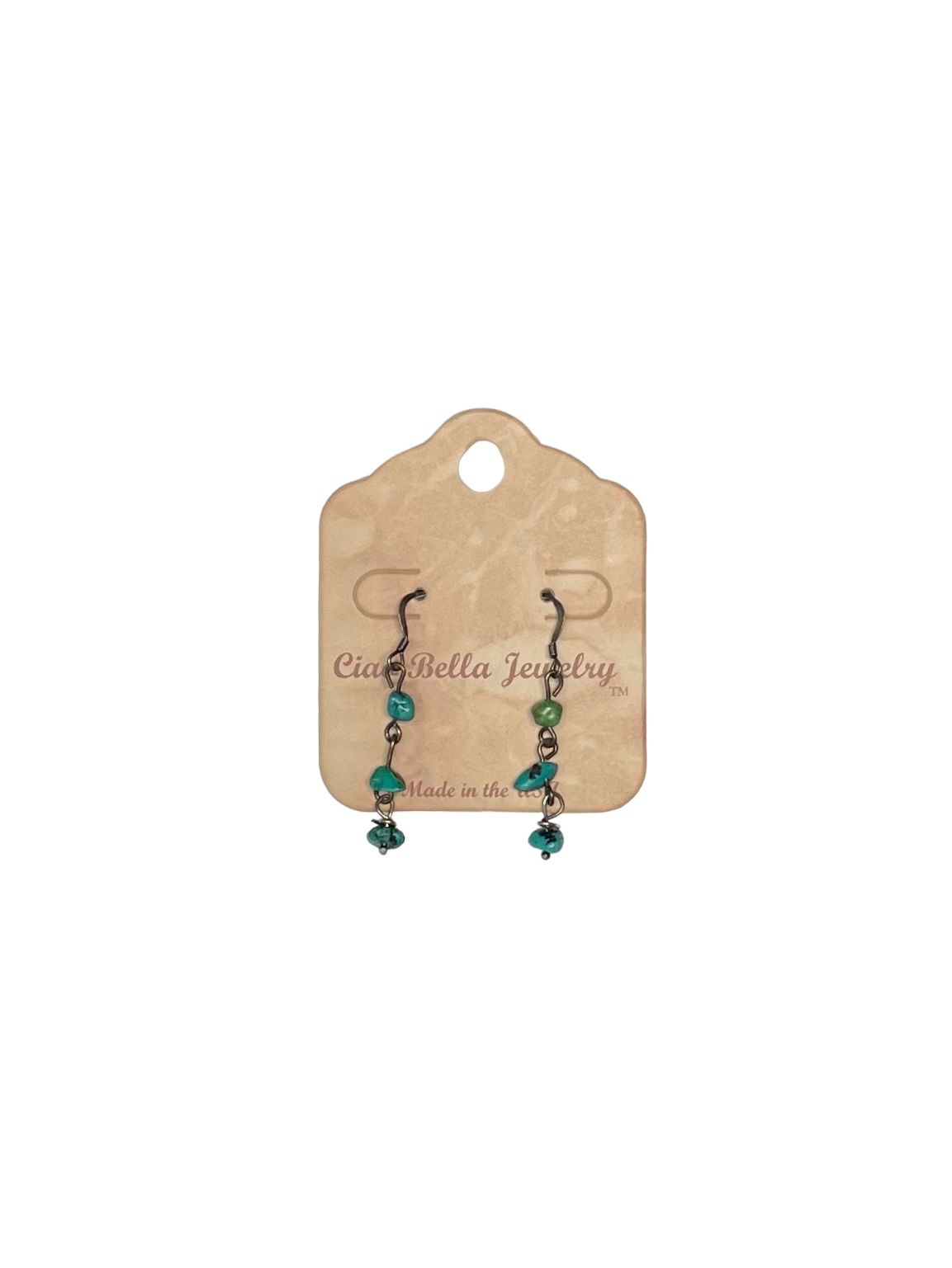 Aventurine Triple Rock Drop Earrings