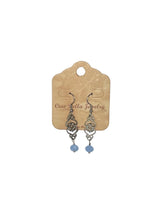 Filigree Dangle Earrings | Gemstone & Crystal Earrings | Stainless Steel | Unique Jewelry