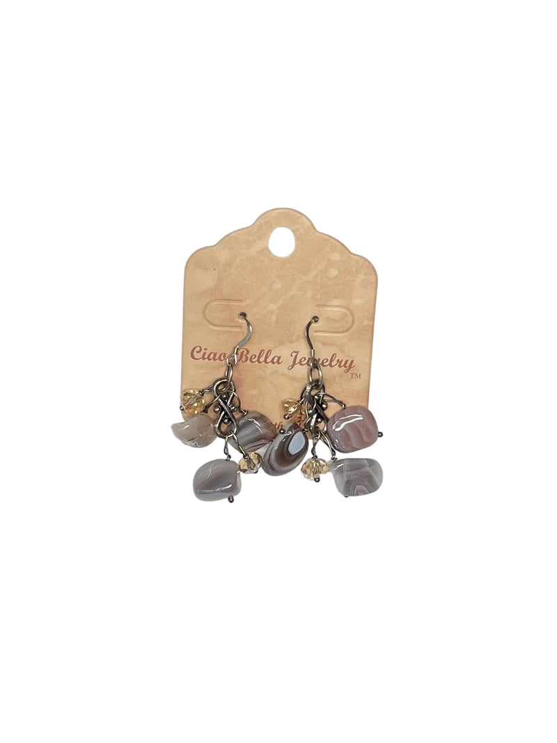Handmade Gemstone Cluster Earrings, Dangle Earrings, Unique Jewelry Gifts