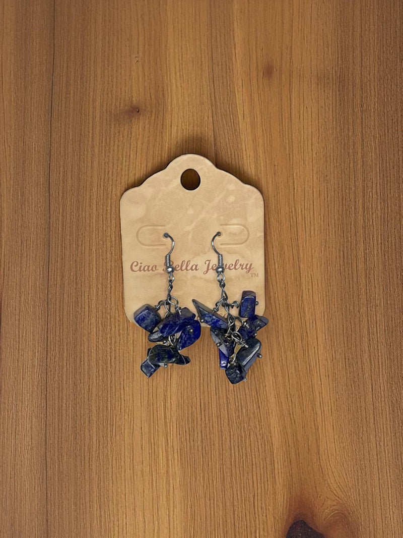 Handmade Gemstone Cluster Earrings, Dangle Earrings, Unique Jewelry Gifts