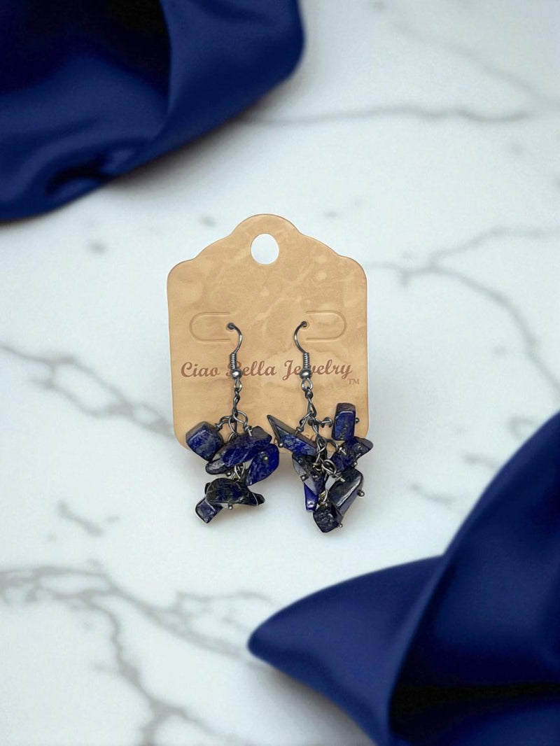 Handmade Gemstone Cluster Earrings, Dangle Earrings, Unique Jewelry Gifts