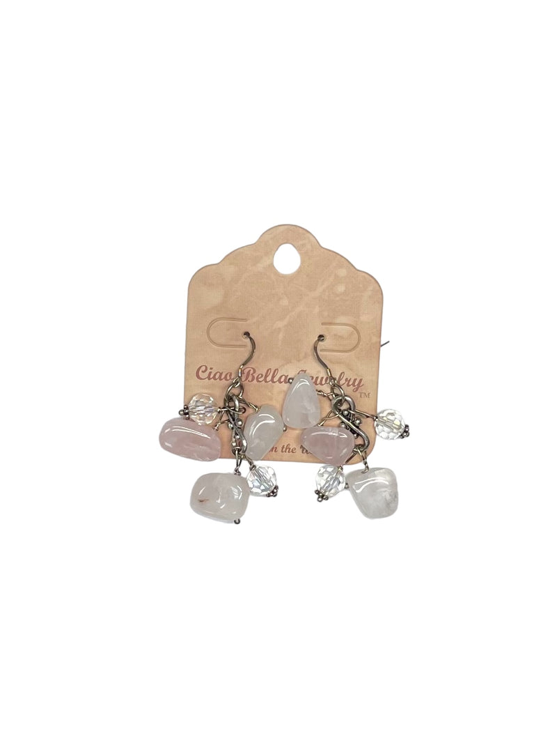 Handmade Gemstone Cluster Earrings, Dangle Earrings, Unique Jewelry Gifts