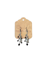 Black Crystal Peacock Filigree Earrings | Sterling Silver Dangles | Art Nouveau Earrings