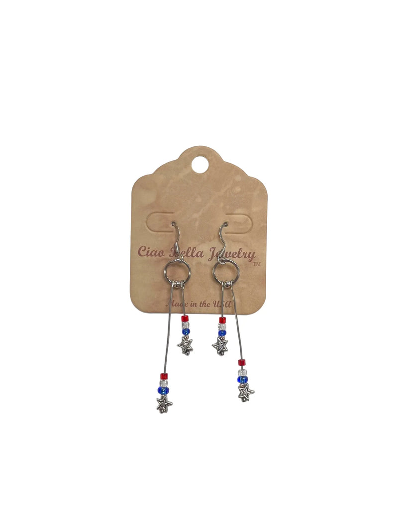 Handmade Bar Drop Beaded Earrings