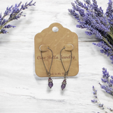 Amethyst Hook Earrings