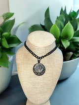 Go Gray Brain Cancer Awareness Circle Pendant Necklace