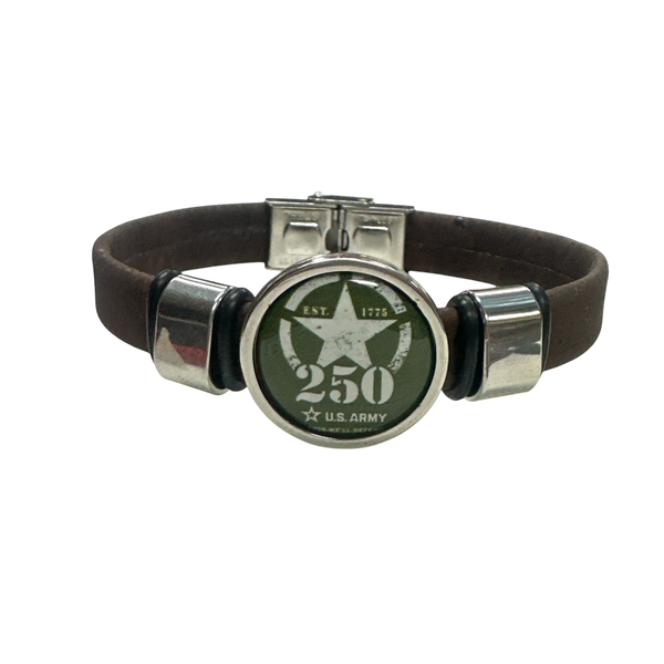Unisex Brown Army Cork Bracelet - 250th Anniversary Collection |  Officially Licensed