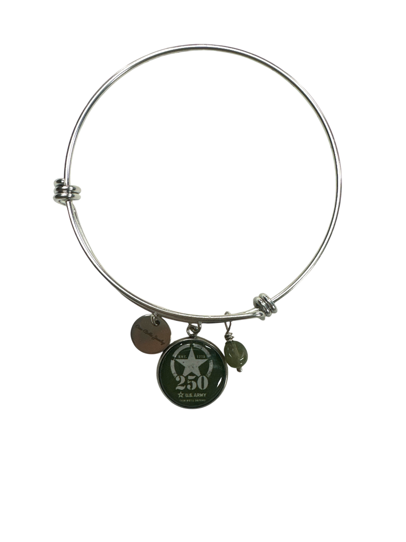 Officially Licensed Military Bangle Bracelet – 250th Anniversary Collection (Army, Navy, Marine)