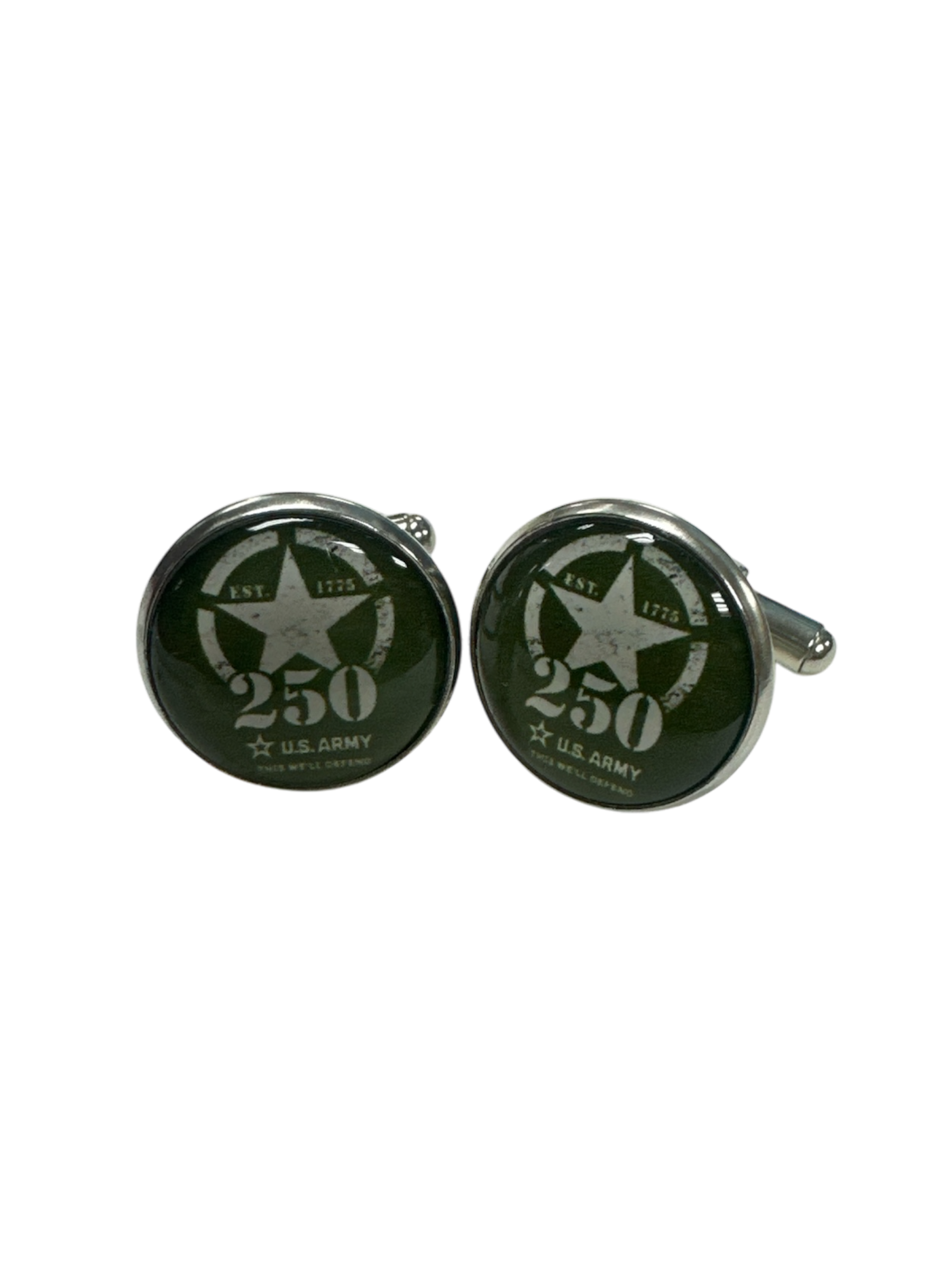 Limited Edition  250th Anniversary Military Cufflinks - Army, Navy, Marine Corps - Made in USA