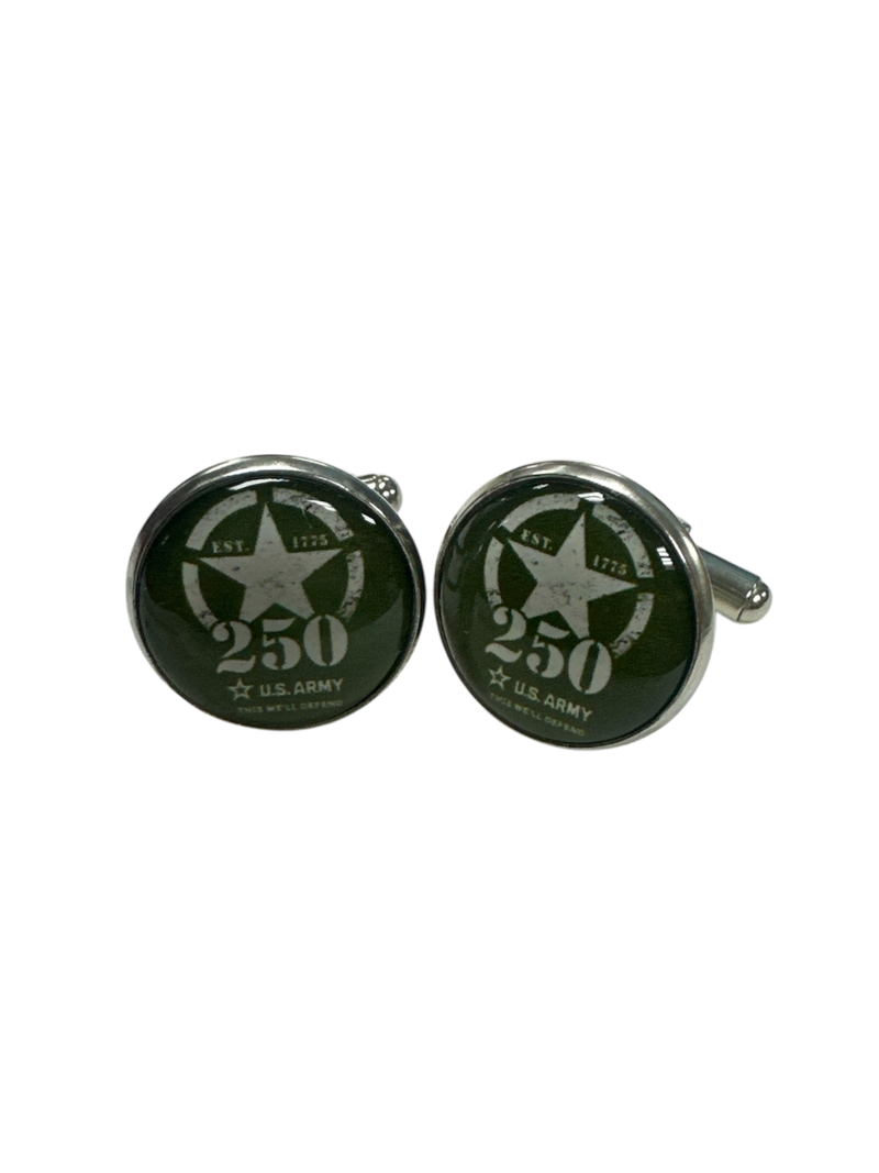 Officially Licensed Military Cufflinks - 250th Anniversary Collection (Army, Navy, Marine)