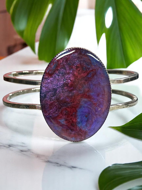 Celestial Nebula Cuff Bracelet