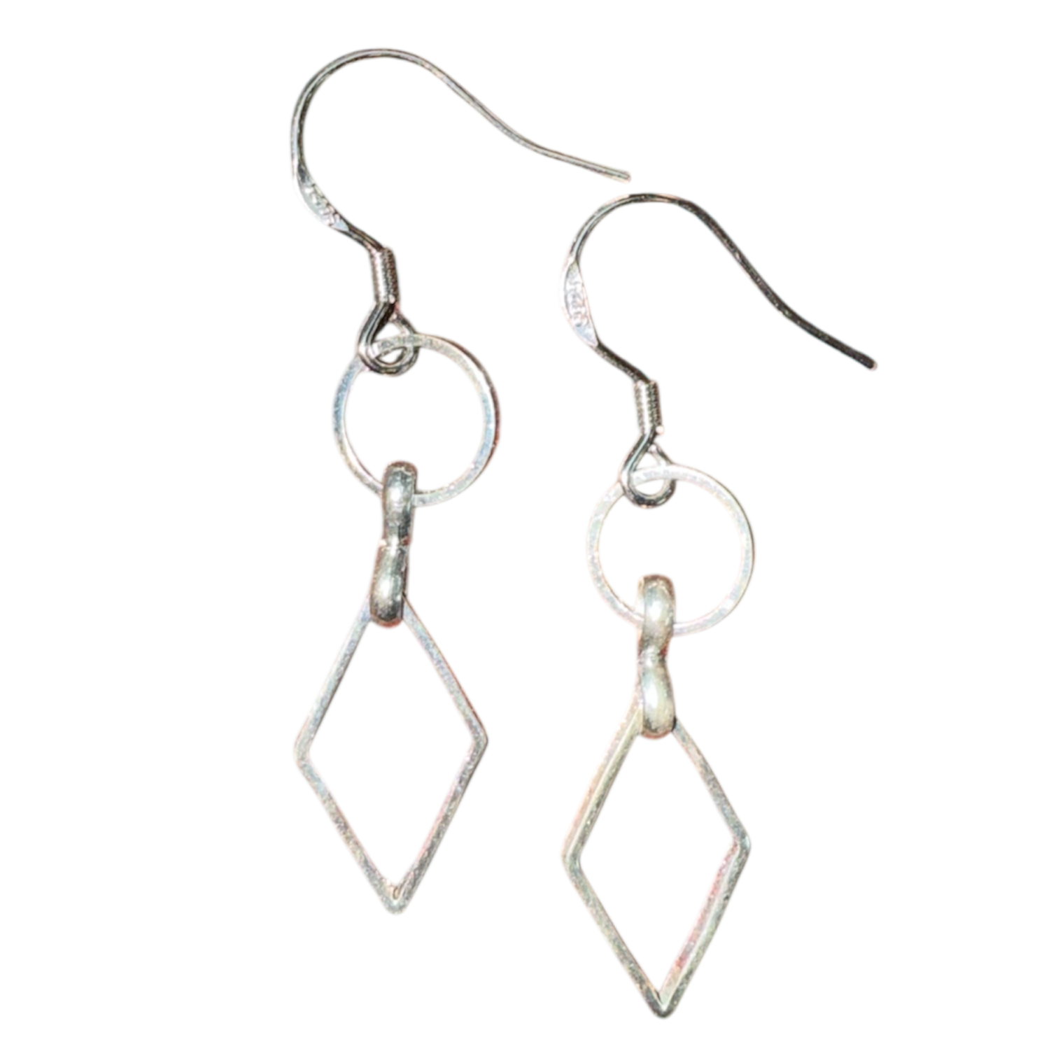 Modern Edge Dangle Earrings - Stainless Steel Geometric Hoops