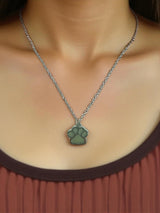 "Journey of a Dog" Glow Paw Print Necklace - Lead & Nickel Free