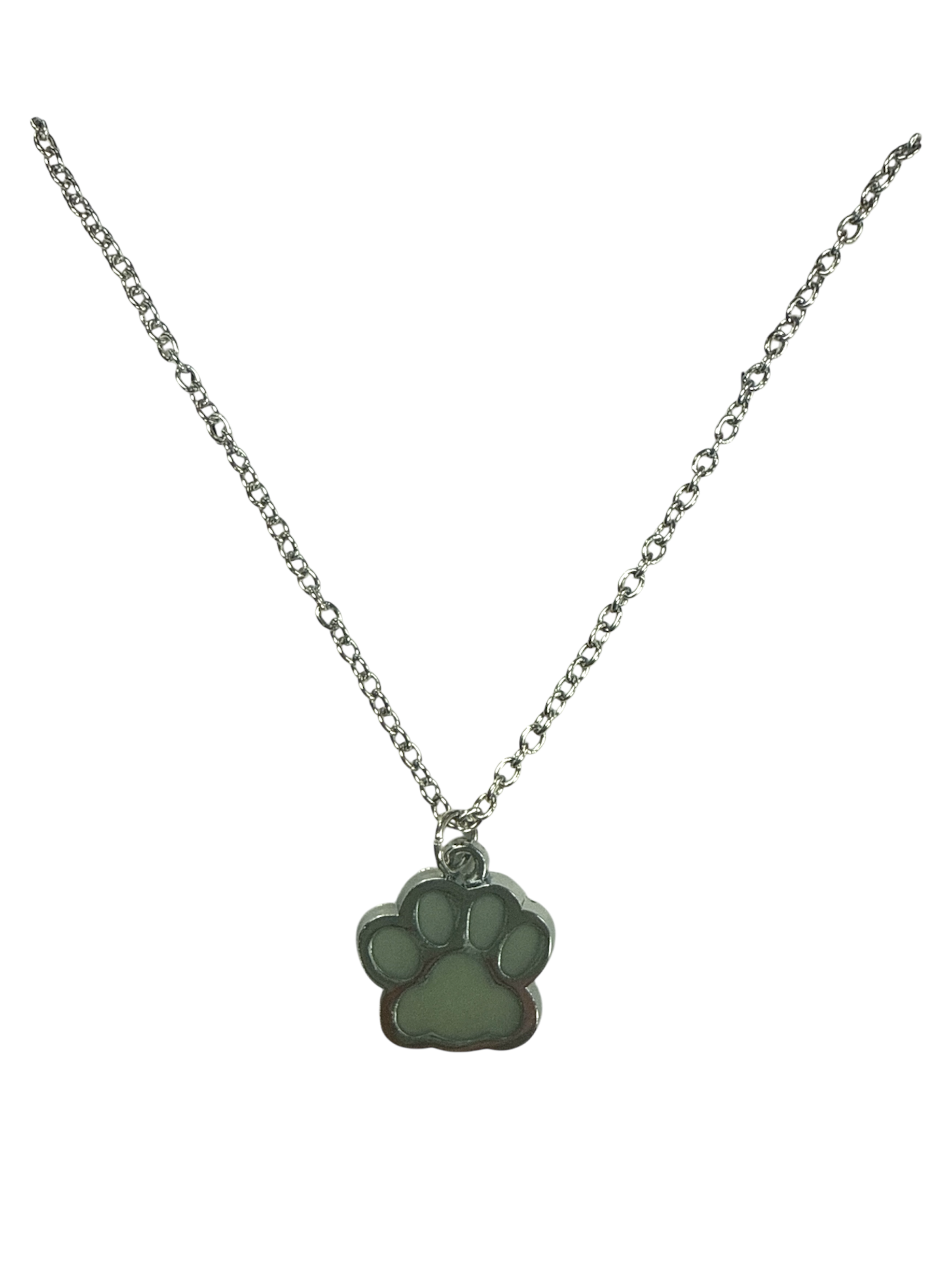 "Journey of a Dog" Glow Paw Print Necklace - Lead & Nickel Free