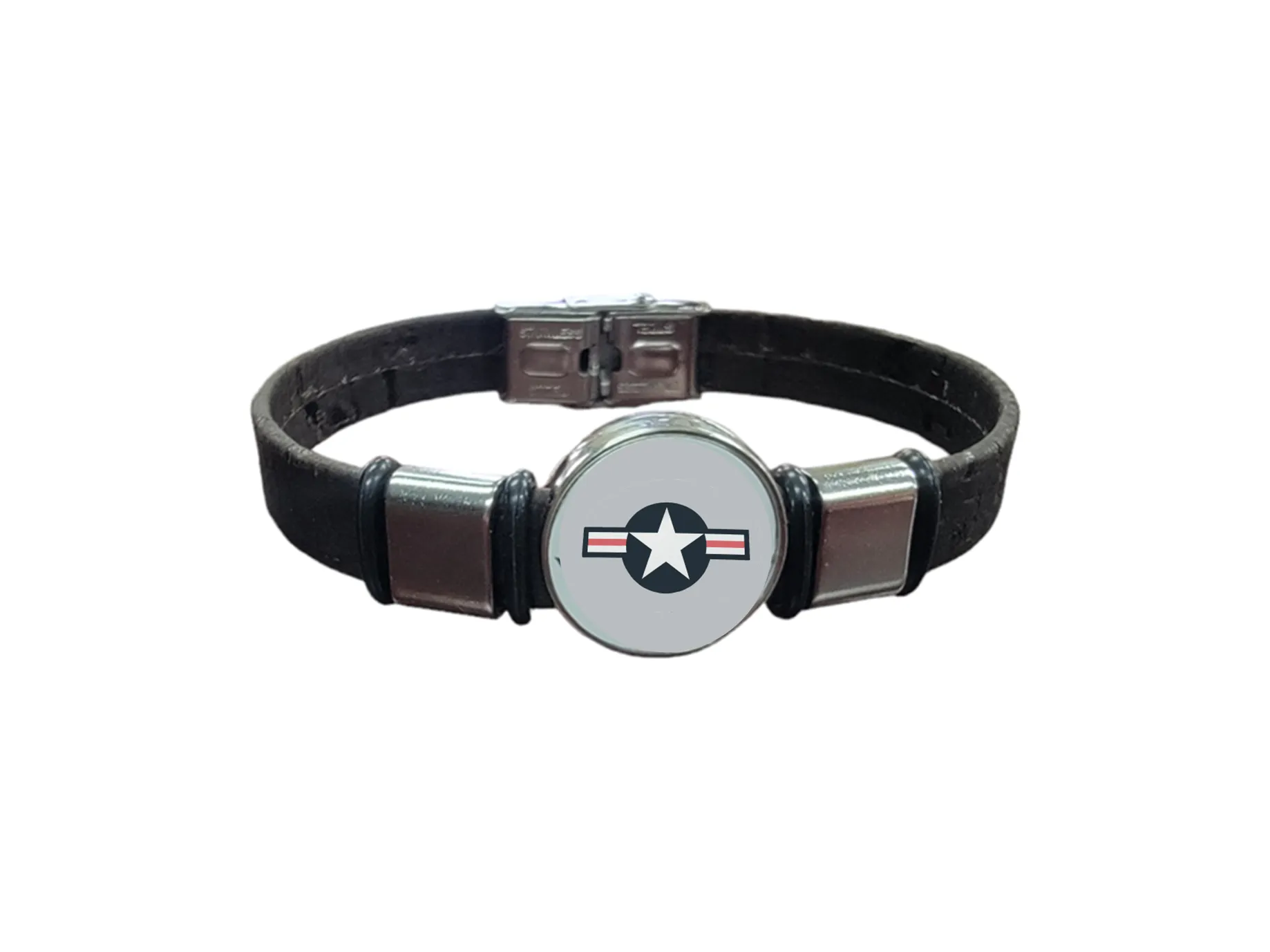 Unisex  USAF Roundel Cork  Bracelet |Officially Licensed | Made in USA | Sustainable