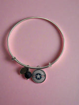 Air Force Seal Bangle Bracelet | Stainless Steel, Lapis Blue, Officially Licensed