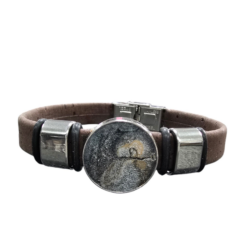 Go Gray Unisex Cancer Awareness Cork Bracelet