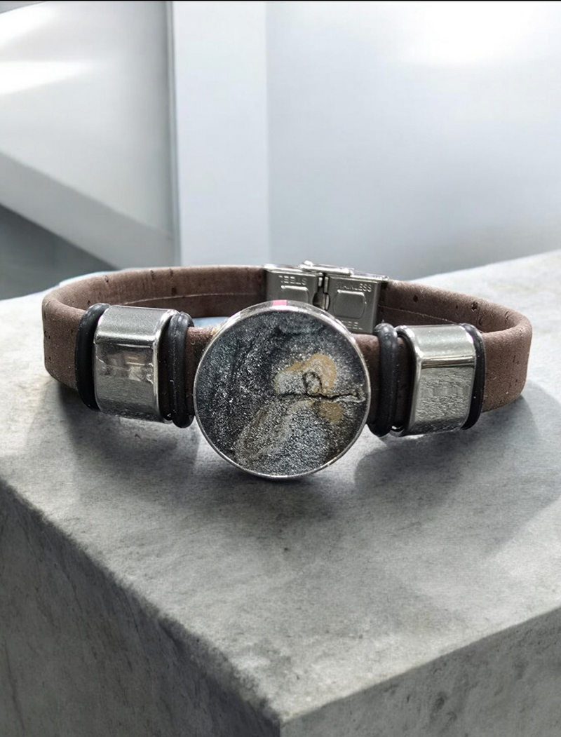 Go Gray Unisex Cancer Awareness Cork Bracelet