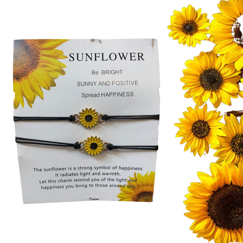 Sunflower Friendship Adjustable Bracelet
