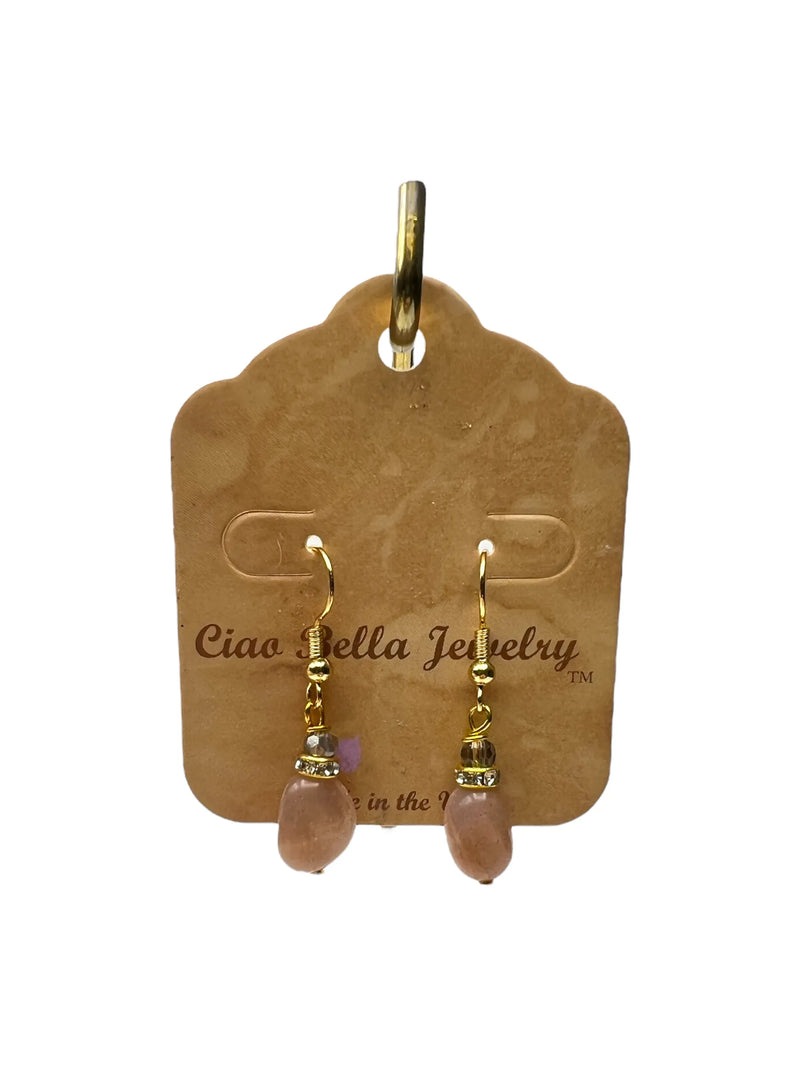 Colorful Gemstone Drop Earrings