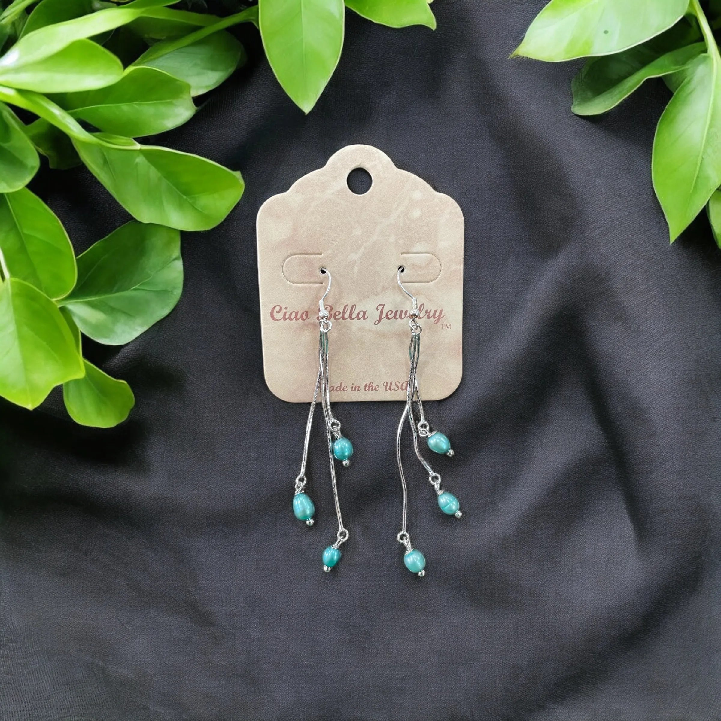 Elegant Freshwater Pearl Drop Earrings in Sterling Silver - Timeless Style