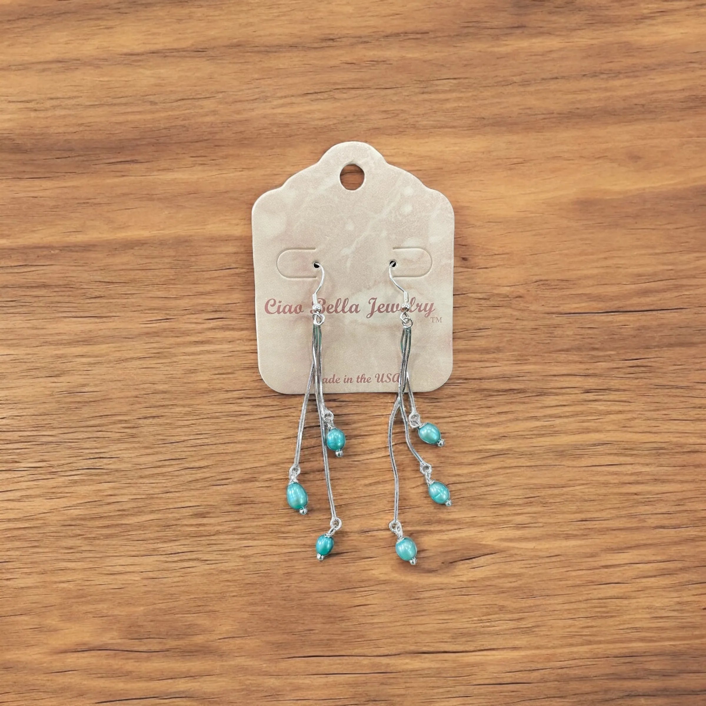 Elegant Freshwater Pearl Drop Earrings in Sterling Silver - Timeless Style