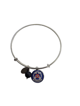 Silver Stainless Steel US Air Force Seal, Air Force Roundel, Air Force Trooper, Air Force Target, Air Force Wings or Air Force Thunderbirds Bangle Charm Bracelet