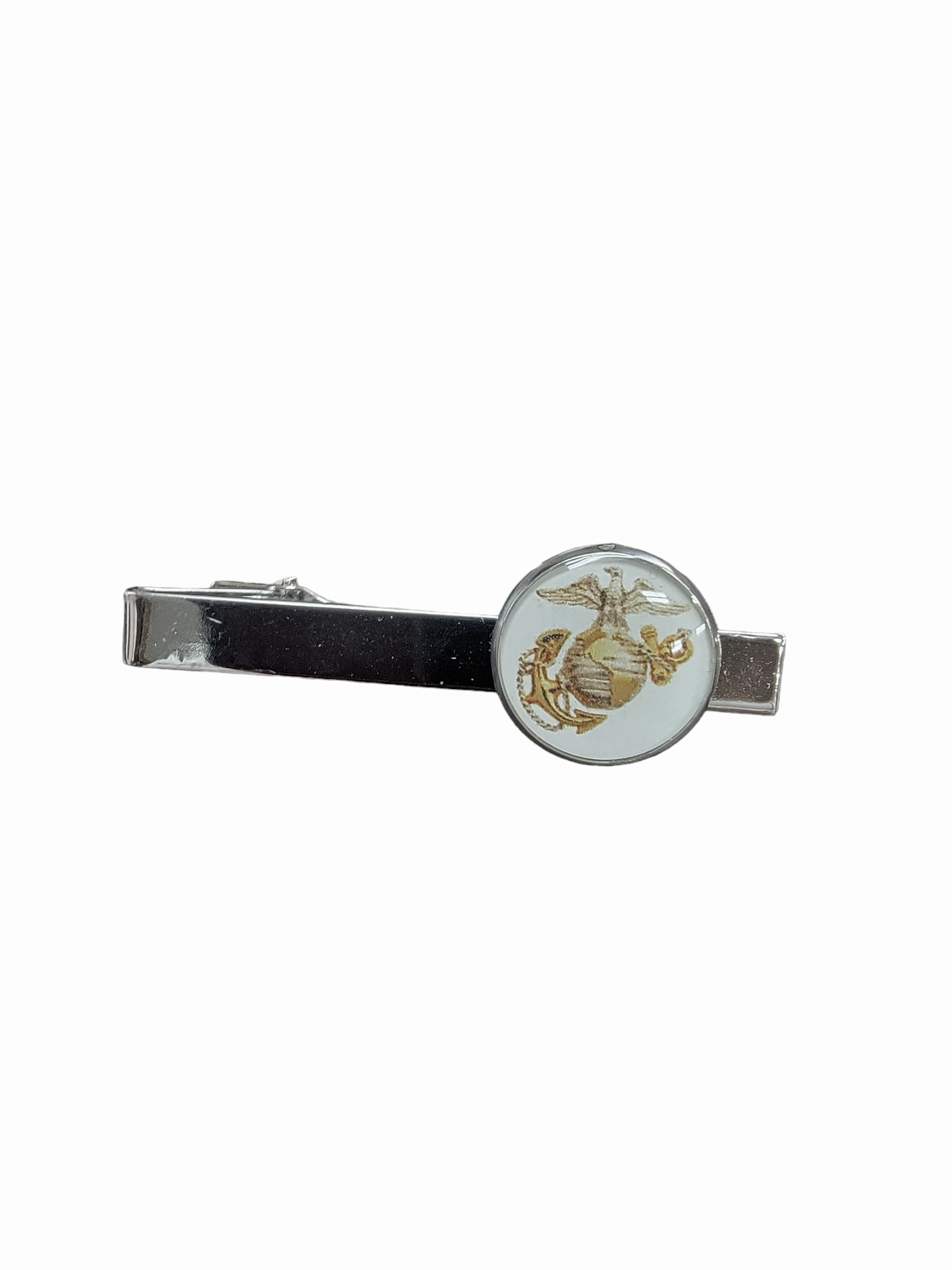 Michelle Marie's Marine Corps Silver EGA Tie Bar Clip | Made in the USA | Stainless Steel | Officially Licensed