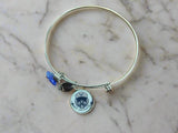 Air Force Seal Bangle Bracelet | Stainless Steel, Lapis Blue, Officially Licensed