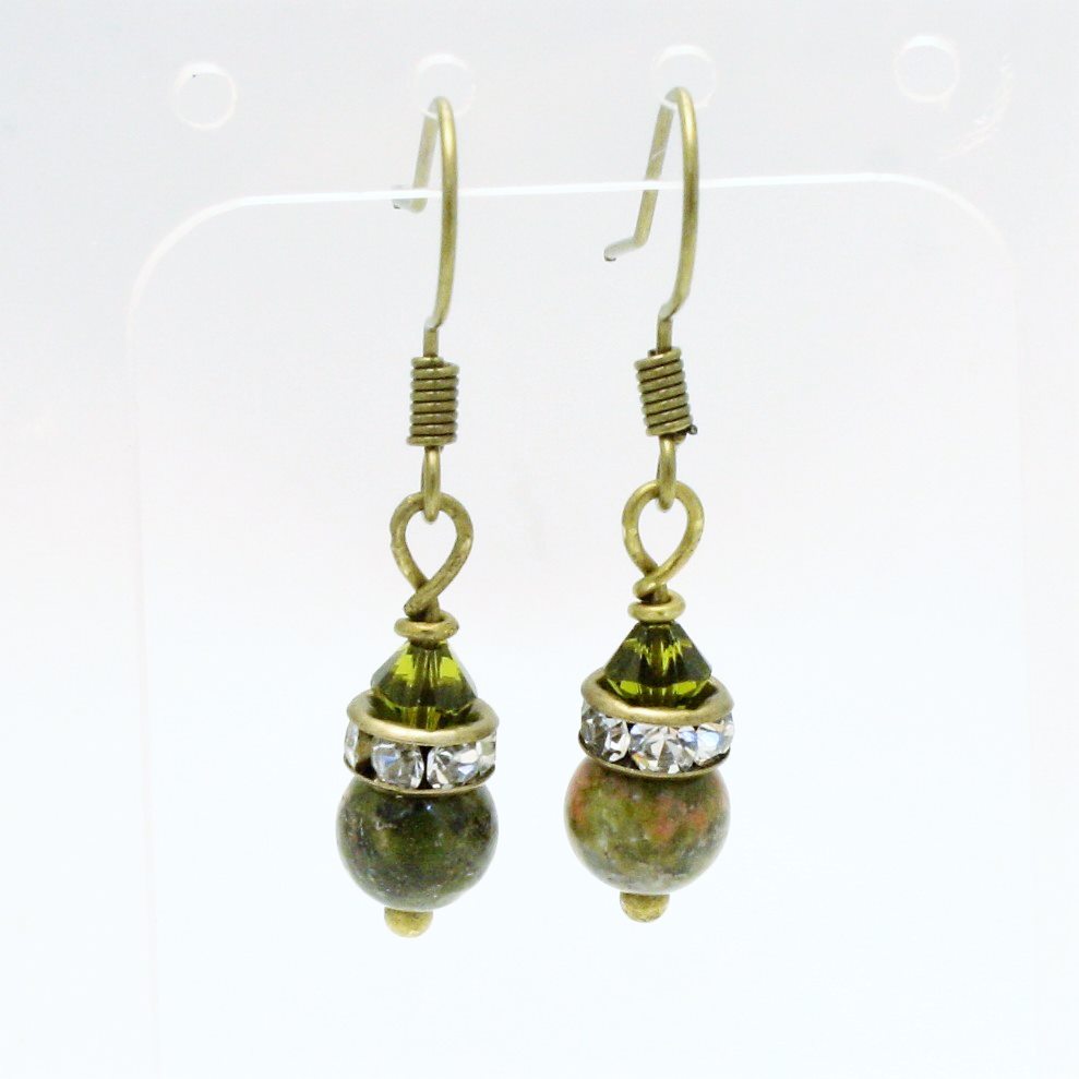 Sterling Silver Dangle Earrings | Amazonite | Amethyst |