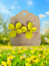 Delicate Dogwood Flower Earrings | Floral Jewelry