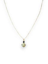 Abalone Shell Pendant  with Black Austrian Crystal Necklace | A Touch of Coastal Elegance