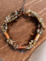 Earthy Agate and Carnelian Chip Necklace | A Natural Beauty