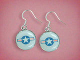 Officially Licensed Air Force Seal, Air Force Roundel, Air Force Trooper, Air Force Target, Air Force Wings or Air Force Thunderbird Earrings - A Proud Symbol of Service and Sacrifice