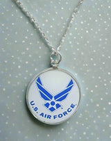 Officially Licensed Military Pendant Necklace in Gold or Silver - Gift Packed, Handmade, Stainless Steel