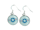 Officially Licensed Air Force Seal, Air Force Roundel, Air Force Trooper, Air Force Target, Air Force Wings or Air Force Thunderbird Earrings - A Proud Symbol of Service and Sacrifice