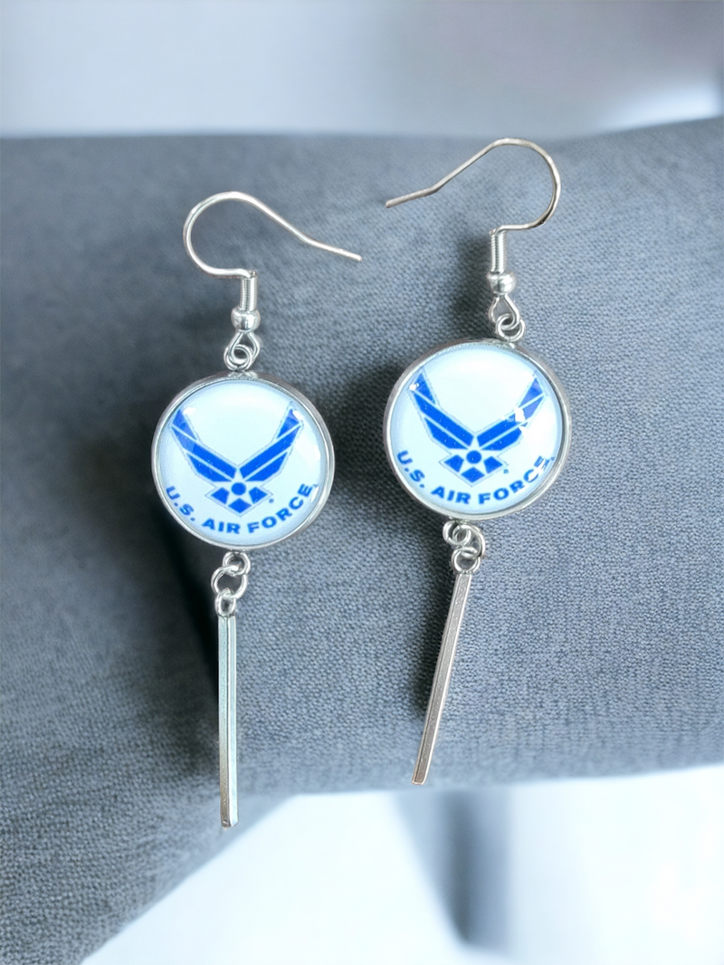 Officially Licensed Military Charm Earrings - A Proud Symbol of Service and Sacrifice