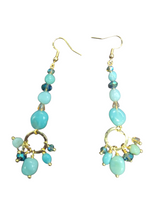Dangle Earrings Amethyst, Tiger Eye, and African Turquoise | Michelle Marie Boutique