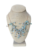 Gemstone Starlight Spray Statement  Necklace - Amethyst, Malachite, Amazonite