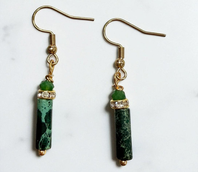 Ancient Oasis Aqua Terra Jasper and Gold Filigree Jewelry Set