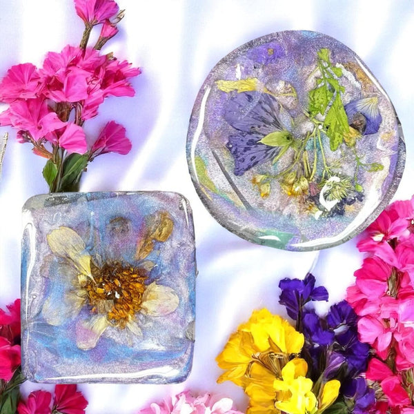 Pressed Flower Resin Magnet, Botanical Magnet, Floral Fridge Magnet