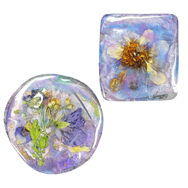 Pressed Flower Resin Magnet, Botanical Magnet, Floral Fridge Magnet