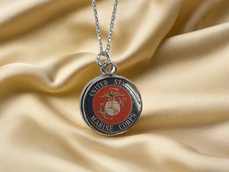 Officially Licensed Military Pendant Necklace in Gold or Silver