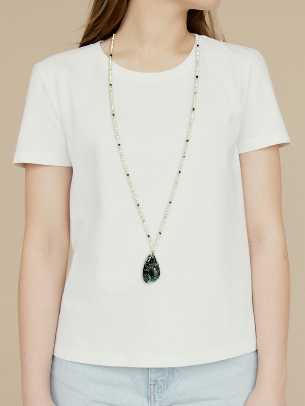 Black Pyrite Pendant Necklace | A Bold and Edgy Statement Piece
